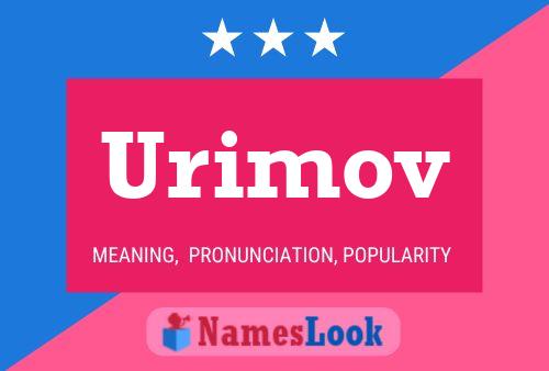 Urimov Name Poster