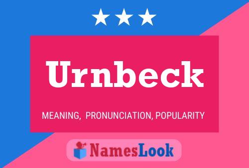 Urnbeck Name Poster