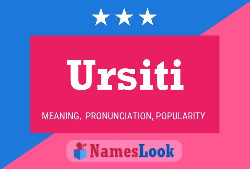 Ursiti Name Poster