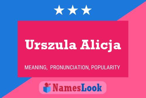 Urszula Alicja Name Poster