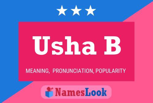 Usha B Name Poster