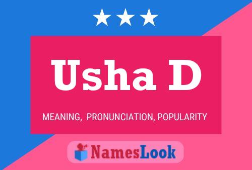 Usha D Name Poster