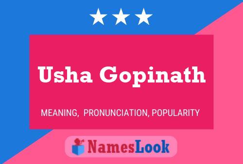 Usha Gopinath Name Poster