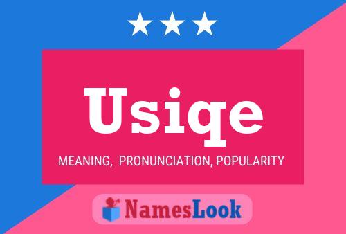 Usiqe Name Poster