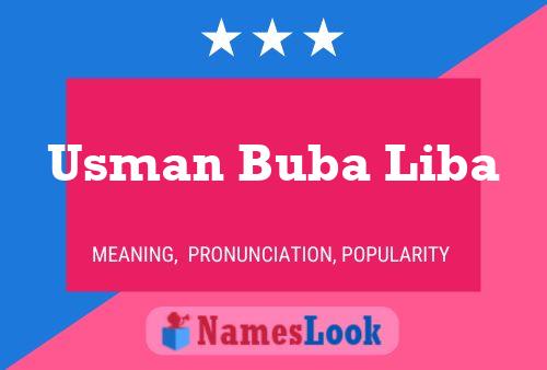 Usman Buba Liba Name Poster