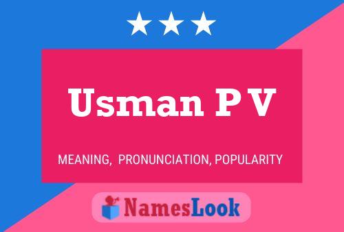 Usman P V Name Poster