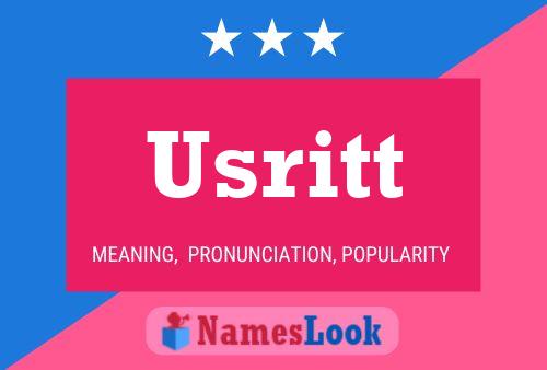 Usritt Name Poster