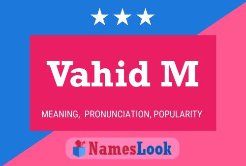 Vahid M Name Poster