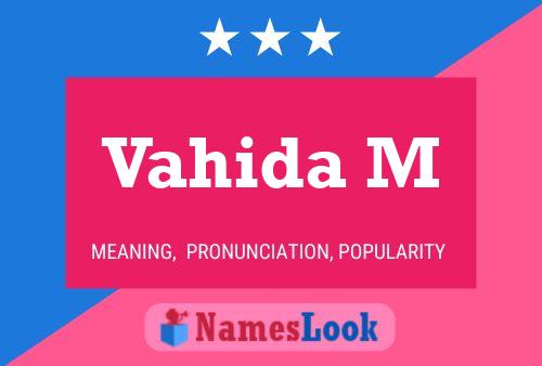 Vahida M Name Poster