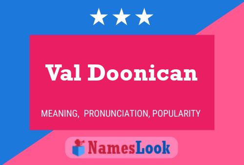 Val Doonican Name Poster