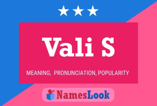 Vali S Name Poster