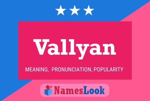 Vallyan Name Poster