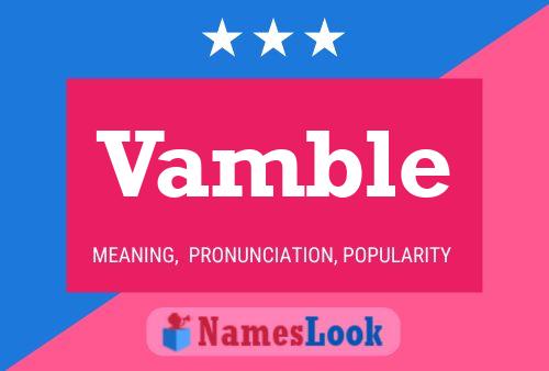 Vamble Name Poster