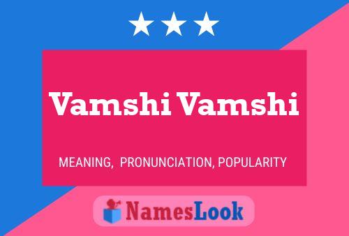 Vamshi Vamshi Name Poster