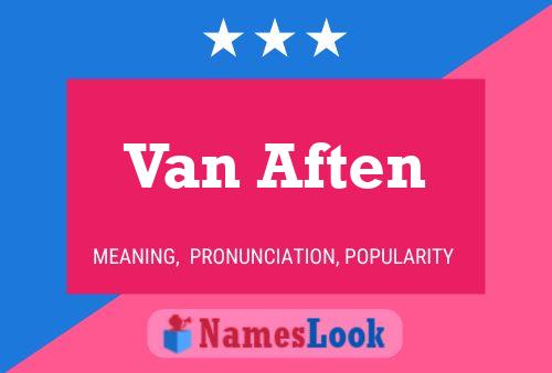 Van Aften Name Poster