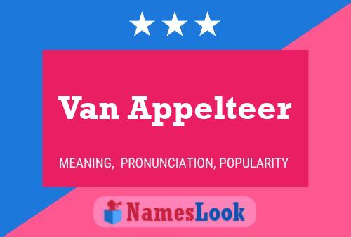 Van Appelteer Name Poster