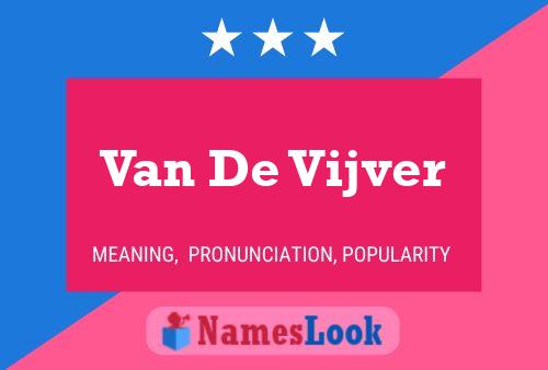 Van De Vijver Name Poster