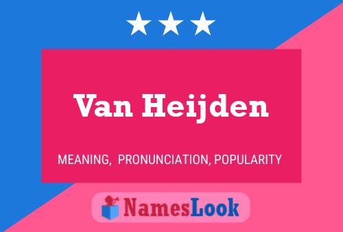 Van Heijden Name Poster