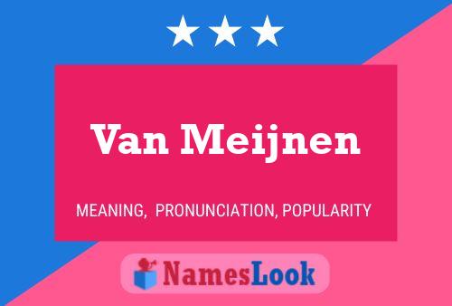 Van Meijnen Name Poster