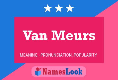 Van Meurs Name Poster