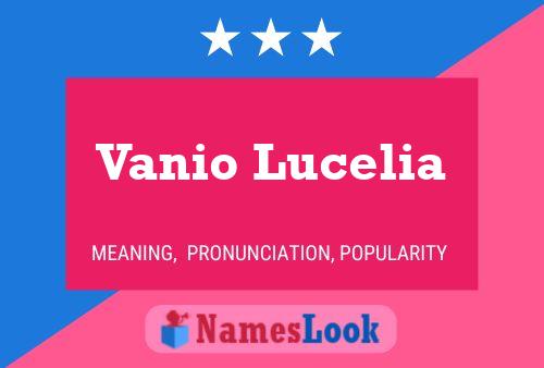 Vanio Lucelia Name Poster