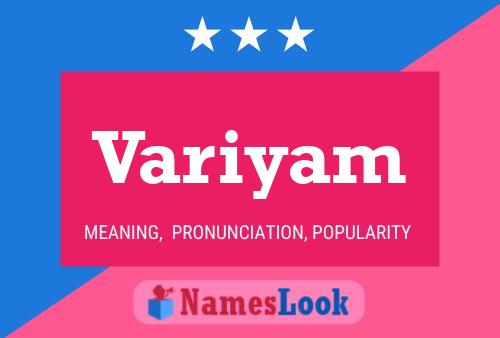 Variyam Name Poster