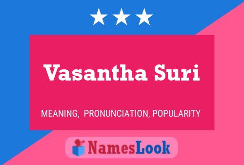 Vasantha Suri Name Poster