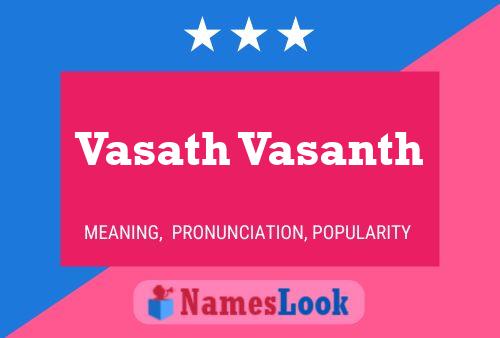 Vasath Vasanth Name Poster