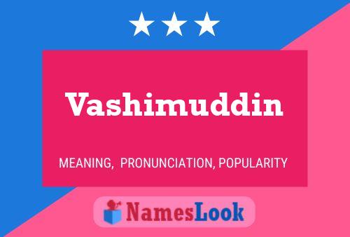 Vashimuddin Name Poster