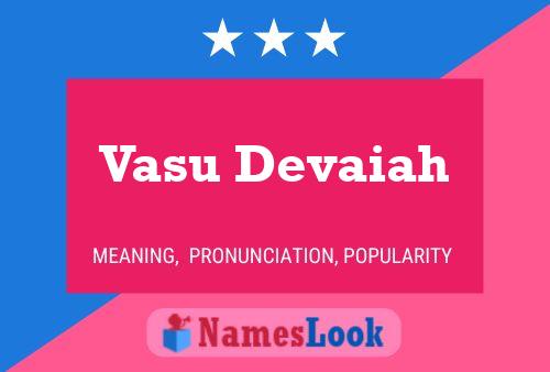 Vasu Devaiah Name Poster