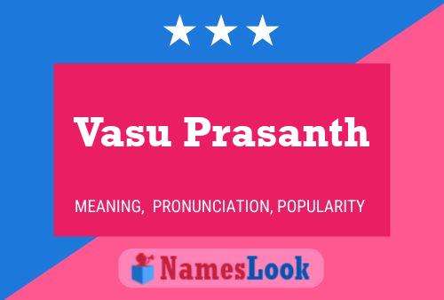 Vasu Prasanth Name Poster