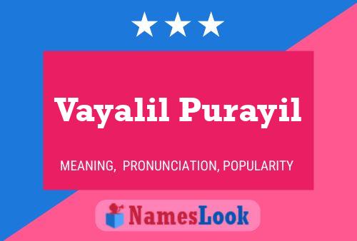 Vayalil Purayil Name Poster