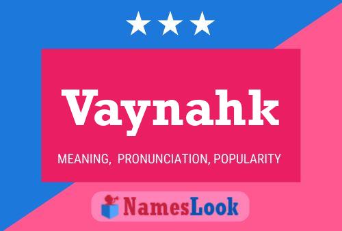 Vaynahk Name Poster