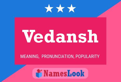 Vedansh Name Poster