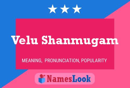 Velu Shanmugam Name Poster