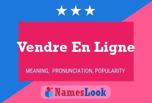 Vendre En Ligne Name Poster