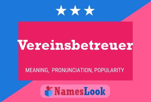 Vereinsbetreuer Name Poster