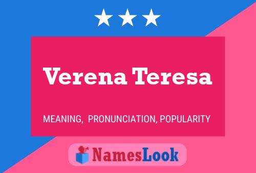 Verena Teresa Name Poster