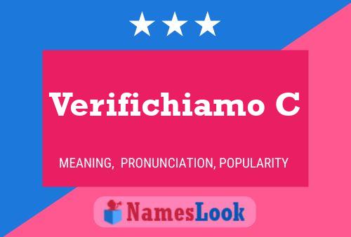 Verifichiamo C Name Poster