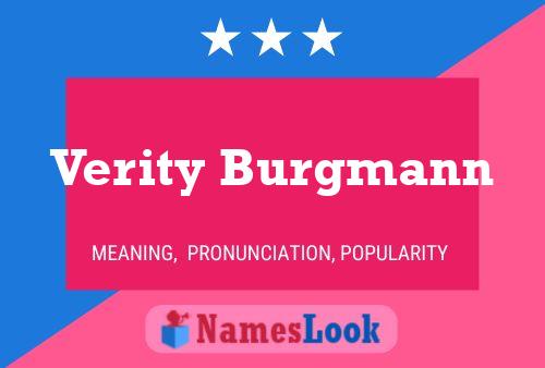 Verity Burgmann Name Poster