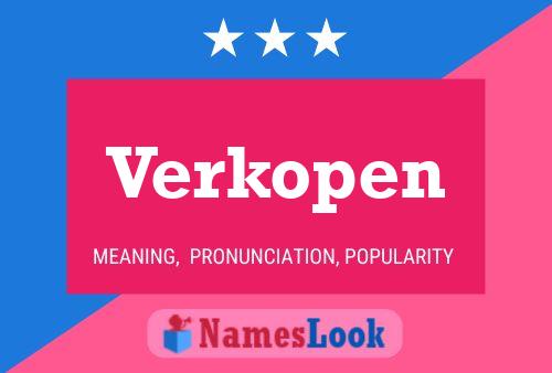 Verkopen Name Poster