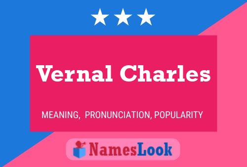 Vernal Charles Name Poster