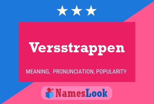 Versstrappen Name Poster