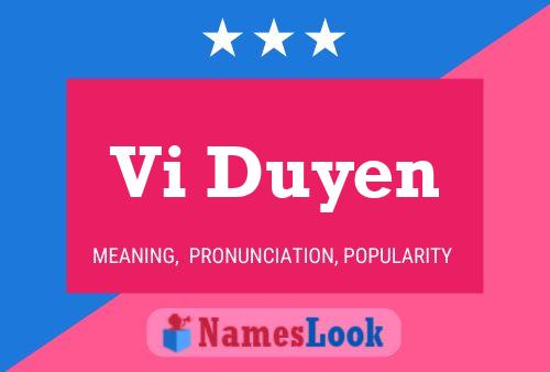 Vi Duyen Name Poster