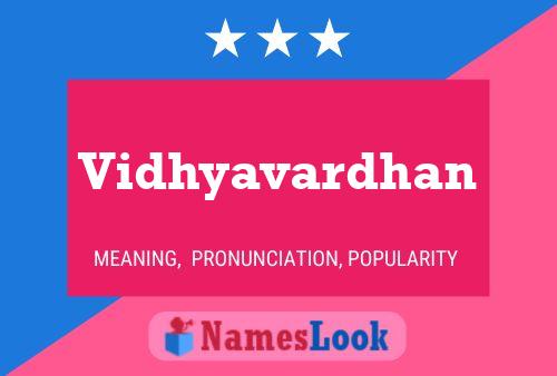 Vidhyavardhan Name Poster