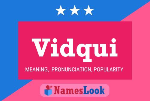 Vidqui Name Poster