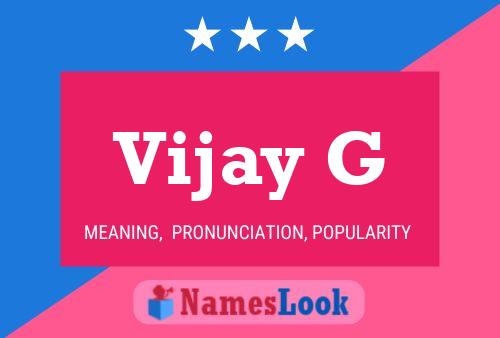 Vijay G Name Poster