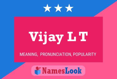 Vijay L T Name Poster