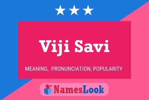 Viji Savi Name Poster