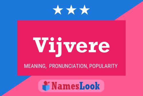 Vijvere Name Poster